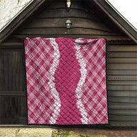 Hawaii Aloha Plumeria Lei Fuschia Palaka Quilt LT7 - Polynesian Pride