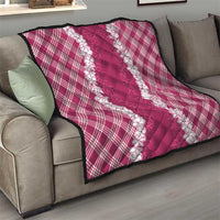 Hawaii Aloha Plumeria Lei Fuschia Palaka Quilt LT7 - Polynesian Pride