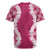 Hawaii Aloha Plumeria Lei Fuschia Palaka Rugby Jersey - Polynesian Pride