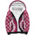 Hawaii Aloha Plumeria Lei Fuschia Palaka Sherpa Hoodie - Polynesian Pride