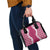 Hawaii Aloha Plumeria Lei Fuschia Palaka Shoulder Handbag - Polynesian Pride