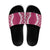 Hawaii Aloha Plumeria Lei Fuschia Palaka Slide Sandals - Polynesian Pride