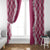 Hawaii Aloha Plumeria Lei Fuschia Palaka Window Curtain - Polynesian Pride