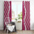 Hawaii Aloha Plumeria Lei Fuschia Palaka Window Curtain - Polynesian Pride