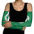Hawaii Aloha Plumeria Lei Green Palaka Arm Sleeves - Polynesian Pride