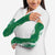 Hawaii Aloha Plumeria Lei Green Palaka Arm Sleeves - Polynesian Pride