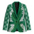 Hawaii Aloha Plumeria Lei Green Palaka Blazer - Polynesian Pride