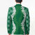 Hawaii Aloha Plumeria Lei Green Palaka Blazer - Polynesian Pride