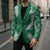 Hawaii Aloha Plumeria Lei Green Palaka Blazer - Polynesian Pride