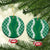 Hawaii Aloha Plumeria Lei Green Palaka Ceramic Ornament - Polynesian Pride
