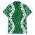Hawaii Aloha Plumeria Lei Green Palaka Family Matching Off Shoulder Maxi Dress and Hawaiian Shirt - Polynesian Pride