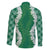 Hawaii Aloha Plumeria Lei Green Palaka Family Matching Off Shoulder Maxi Dress and Hawaiian Shirt - Polynesian Pride