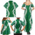 Hawaii Aloha Plumeria Lei Green Palaka Family Matching Summer Maxi Dress and Hawaiian Shirt - Polynesian Pride