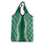 Hawaii Aloha Plumeria Lei Green Palaka Grocery Bag - Polynesian Pride