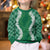 Hawaii Aloha Plumeria Lei Green Palaka Kid Ugly Christmas Sweater - Polynesian Pride