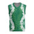 Hawaii Aloha Plumeria Lei Green Palaka Christmas Knitted V-Neck Vest - Polynesian Pride