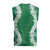 Hawaii Aloha Plumeria Lei Green Palaka Christmas Knitted V-Neck Vest - Polynesian Pride