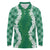 Hawaii Aloha Plumeria Lei Green Palaka Long Sleeve Polo Shirt - Polynesian Pride