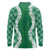 Hawaii Aloha Plumeria Lei Green Palaka Long Sleeve Polo Shirt - Polynesian Pride