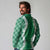 Hawaii Aloha Plumeria Lei Green Palaka Long Sleeve Polo Shirt - Polynesian Pride