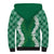 Hawaii Aloha Plumeria Lei Green Palaka Sherpa Hoodie - Polynesian Pride