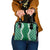 Hawaii Aloha Plumeria Lei Green Palaka Shoulder Handbag - Polynesian Pride