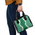Hawaii Aloha Plumeria Lei Green Palaka Shoulder Handbag - Polynesian Pride