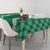 Hawaii Aloha Plumeria Lei Green Palaka Tablecloth - Polynesian Pride