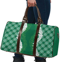 Hawaii Aloha Plumeria Lei Green Palaka Travel Bag - Polynesian Pride