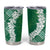 Hawaii Aloha Plumeria Lei Green Palaka Tumbler Cup - Polynesian Pride
