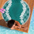 Hawaii Aloha Plumeria Lei Teal Palaka Beach Blanket - Polynesian Pride