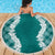 Hawaii Aloha Plumeria Lei Teal Palaka Beach Blanket - Polynesian Pride