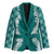 Hawaii Aloha Plumeria Lei Teal Palaka Blazer - Polynesian Pride