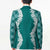 Hawaii Aloha Plumeria Lei Teal Palaka Blazer - Polynesian Pride