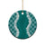Hawaii Aloha Plumeria Lei Teal Palaka Ceramic Ornament - Polynesian Pride