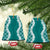 Hawaii Aloha Plumeria Lei Teal Palaka Ceramic Ornament - Polynesian Pride