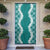 Hawaii Aloha Plumeria Lei Teal Palaka Door Cover - Polynesian Pride