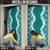 Hawaii Aloha Plumeria Lei Teal Palaka Door Cover - Polynesian Pride