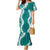 Hawaii Aloha Plumeria Lei Teal Palaka Family Matching Mermaid Dress and Hawaiian Shirt - Polynesian Pride