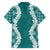 Hawaii Aloha Plumeria Lei Teal Palaka Family Matching Summer Maxi Dress and Hawaiian Shirt - Polynesian Pride