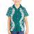 Hawaii Aloha Plumeria Lei Teal Palaka Family Matching Summer Maxi Dress and Hawaiian Shirt - Polynesian Pride