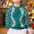 Hawaii Aloha Plumeria Lei Teal Palaka Kid Ugly Christmas Sweater - Polynesian Pride