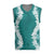 Hawaii Aloha Plumeria Lei Teal Palaka Christmas Knitted V-Neck Vest - Polynesian Pride