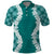 Hawaii Aloha Plumeria Lei Teal Palaka Polo Shirt - Polynesian Pride