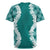 Hawaii Aloha Plumeria Lei Teal Palaka Rugby Jersey - Polynesian Pride