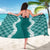 Hawaii Aloha Plumeria Lei Teal Palaka Sarong - Polynesian Pride