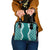 Hawaii Aloha Plumeria Lei Teal Palaka Shoulder Handbag - Polynesian Pride