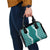 Hawaii Aloha Plumeria Lei Teal Palaka Shoulder Handbag - Polynesian Pride