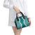 Hawaii Aloha Plumeria Lei Teal Palaka Shoulder Handbag - Polynesian Pride