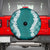 Hawaii Aloha Plumeria Lei Teal Palaka Spare Tire Cover - Polynesian Pride
